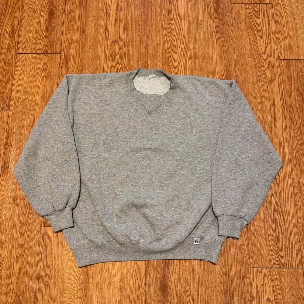 Russell Athletic Men's Sweatshirt Vintage Gray 90s Baggy Size Medium